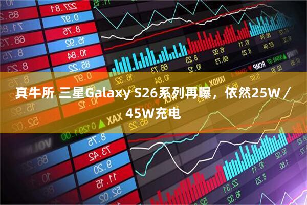 真牛所 三星Galaxy S26系列再曝，依然25W／45W充电